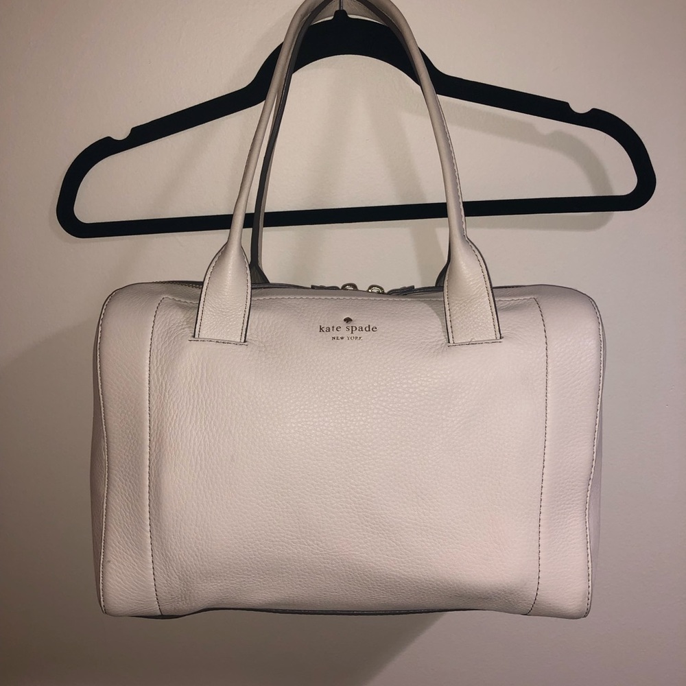 Kate Spade Cream White Leather Speedy Bag